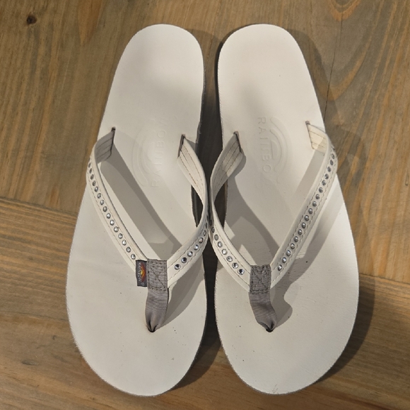 Rainbow Crystal Collection - Single Layer Arch Support Leather 1/2" Narrow Strap - Picture 1 of 4